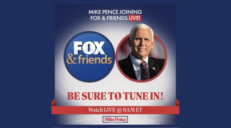 Pence takes to networks after presidential announcement