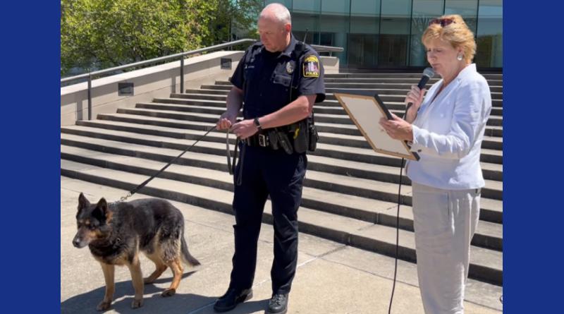 Columbus police dog retiring after 12-year career