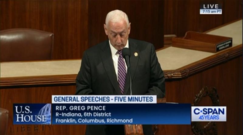 Pence praises Simmermaker on House floor
